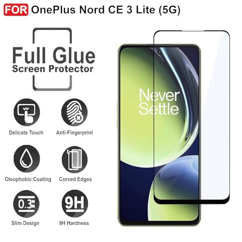 Image of DD SON Edge-To-Edge Protector Full Screen Coverage 11D Tempered Glass For OnePlus Nord CE 3 Lite (5G) (Pack Of 1)
