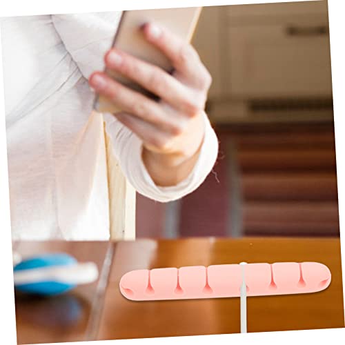 Angoily 10 piezas Clip para Cable con Ranura Organizador Adhesivo para Cables Herramienta para Gestión de Cables Bajo Escritorio miniatura 4