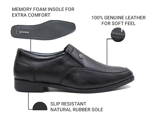 Image of CARLOMAN Genuine Leather Formal Shoes for Men