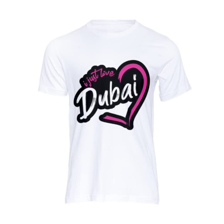 GenericI Just Love Dubai Statement Tee Printed Design Regular Unisex Tshirt for Adult