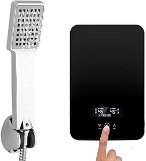 SHZICMY 6500W Instant Tankless Electric Water Heater, Under Sink Point of Use Water Heater with LED Display & Temperature Control, Wall Mounted for Kitchen Bathroom Shower, Black