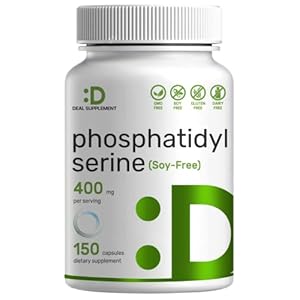 Phosphatidylserine 400mg Per Serving, 150 Capsules, Soy Free, Derived from Sunflower Lecithin | Third Party Lab Tested…