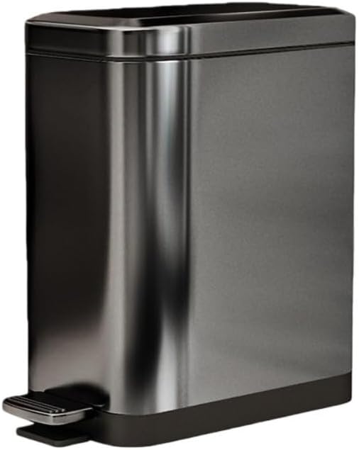 リビングルーム、キッチン、バスルーム用のゴミ箱、二重層9Lの大容量 (ブラック)