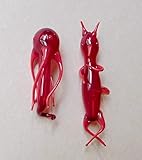  2 Große Flaschenteufel Wassertänzer Flaschentaucher Teufel + Krake rot Lauscha Handmade