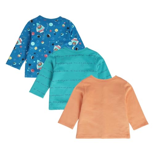 Image of miniklub Baby Long Sleeve Knitted Cotton Front Open Vest, Pack of 3 (Multi Color)