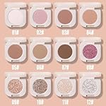 Glitter Shimmer Sparkle Eye Shadow Palette Makeup for Older Women, Pearl White Silver Glitter Shimmer Metallic Holographic Iridescent Cream Iridescent Single Monochrome Eyeshadow Makeup, 11 - Image 4