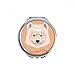 White Samoyed Dog Pet Animal Hand Compact Mirror Round Portable Pocket Glass