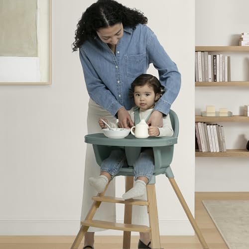 Image of Delta Children - babyGap Otto 3-in-1 High Chair - High Chair Converts to Toddler Dinning Chair and Booster Seat - Dishwasher Safe Meal Tray - FSC-Certified Wood, Sage Green
