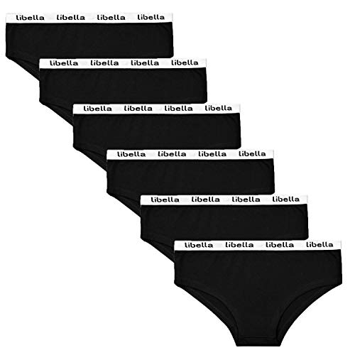 Preisvergleich Produktbild Libella 6er Pack Damen Hipster Slip Damenslip Unterwäsche 3411 schwarz M