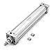 Baomain Pneumatic Air Cylinder SC 63 x 400 PT 3/8, Bore: 2 1/2 inch, Stroke: 16 inch, Screwed Piston Rod Dual Action