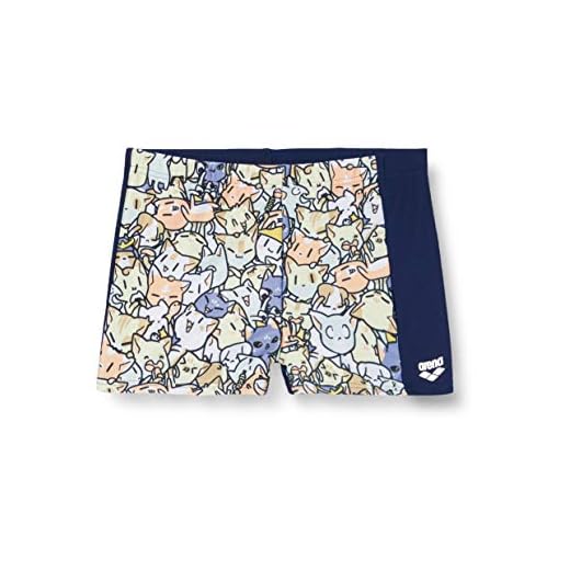 ARENA Jungen Badeshorts Kitties Badehose, Multicolor-Navy, 92