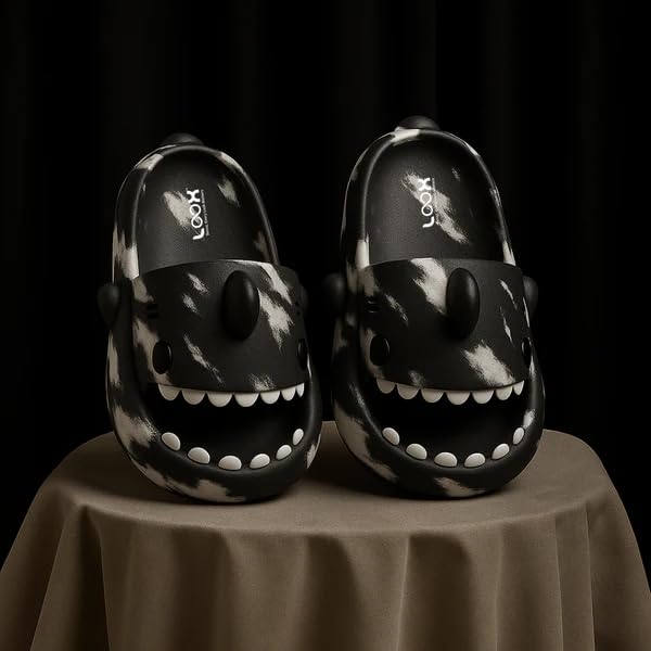 Image of Loox Shark Slippers for Men | Funky & Unique Design | Anti-Skid, Waterproof, Lightweight EVA Cloud Slippers | Casual House Slides