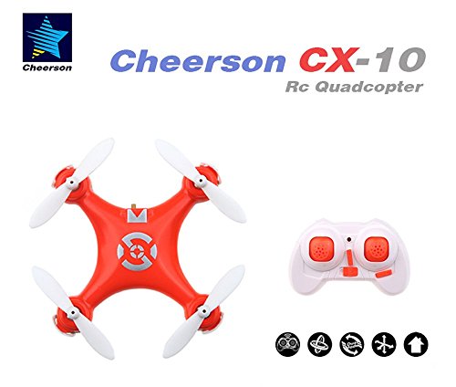 Seresroad CX-10 4CH 2.4GHz 6 Axis Gyro LED Rechargeable Mini Nano RC UFO Quadcopter - Orange