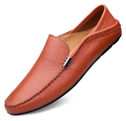 Men's Loafers Premium Genuine Leather Casual Slip On Flats Breathable Driving Shoes Outdoor Walking Shoes for Men