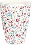 GreenGate French Latte cup Louisa white Blumen Dekor bunt Porzellan 400 ml