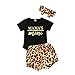 Geagodelia - Conjunto de ropa para bebé recién nacido, camiseta de manga larga + pantalón impreso + diadema Mamas Mini Noir 0-3 Meses