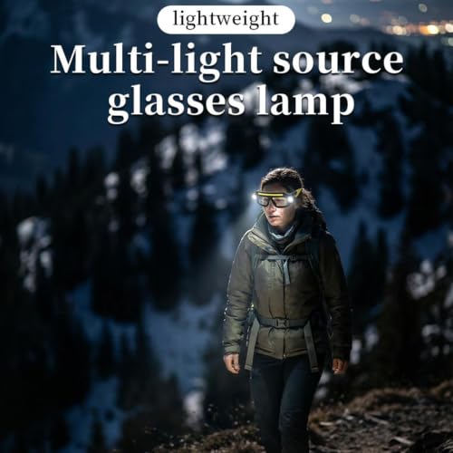 Gafas de seguridad con luz LED recargable USB y sensor de movimiento 4