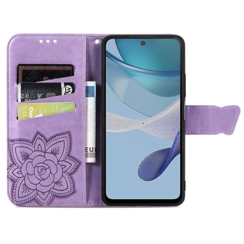 Étui Motorola Moto E13 4G violet clair clapet support vidéo