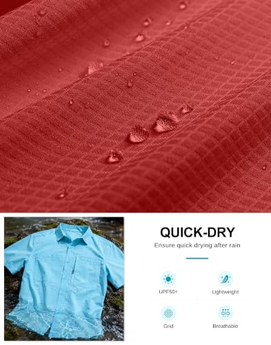 Image of G Gradual Men's Fishing Shirts with Zipper Pockets UPF 50+ Lightweight Cool Short Sleeve Button Down Shirts for Men Hiking