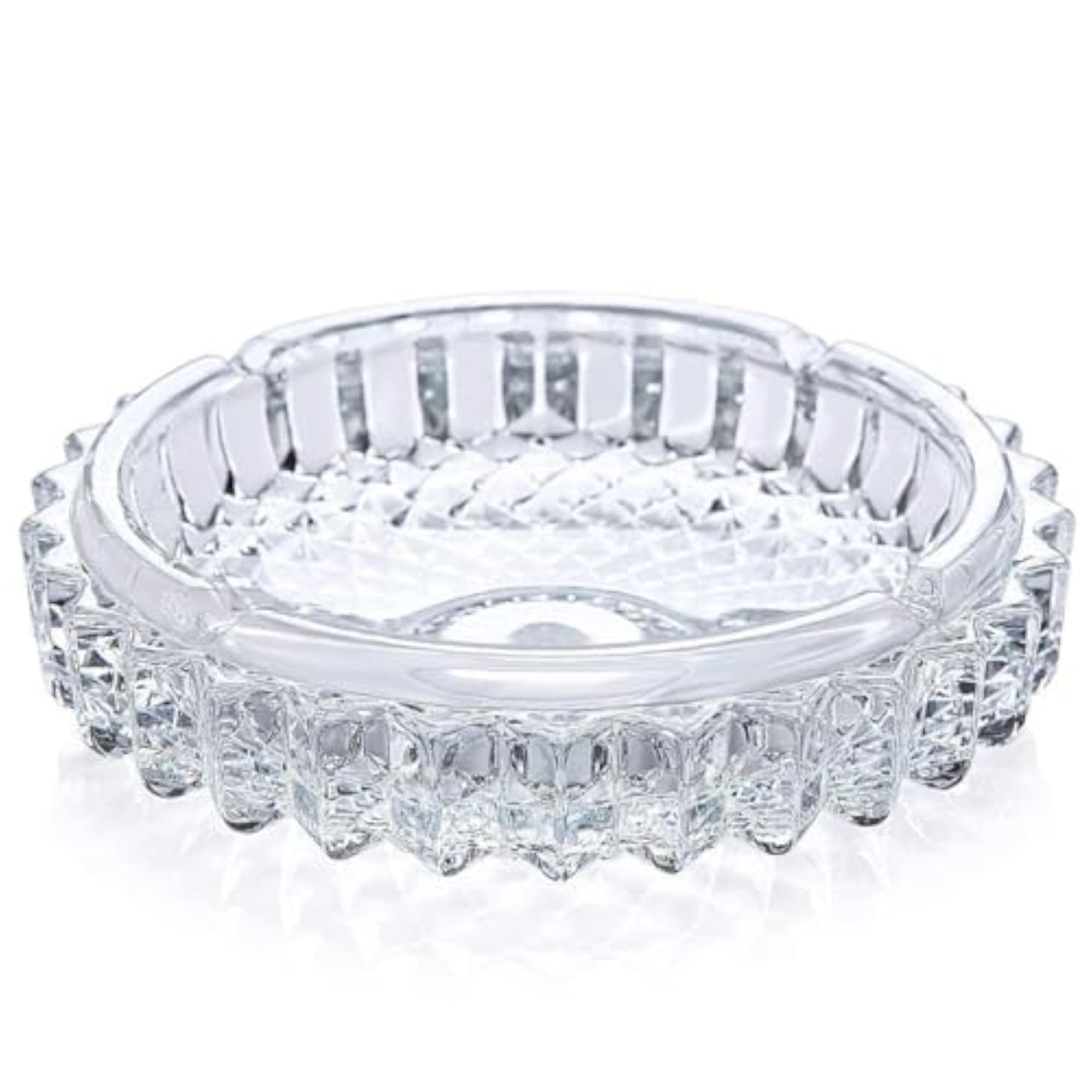 Retails Crystal Clear Glass Ashtray, Stylish Tabletop Accessory