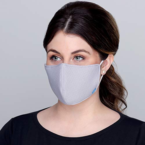 Bio-Therapeutic bt-smartmask 3 Layer Protective Face Cover, Reusable, Washable, Adjustable, Embedded with Silver Ion Mesh, Effective for up to 50 Washes, The Proâ€™s Choice to Keep You Safe - Light Grey
