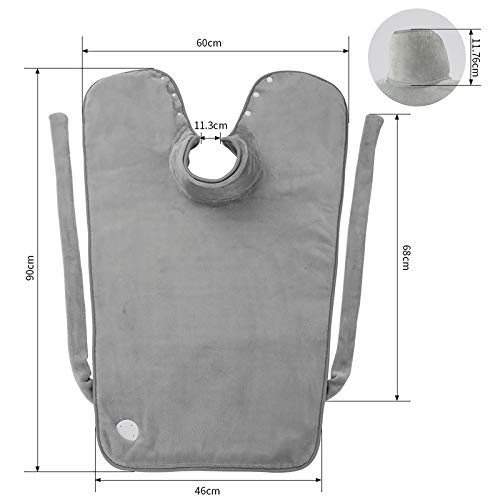 Heizkissen für Rücken Nacken und Schultern, 6 Stufen Temperatur Waschbar mit 1.5H Abschaltautomatik und schneller Heiztechnologie Überhitzungsschutz, 60 * 90 cm(hellgrau) - Image 8