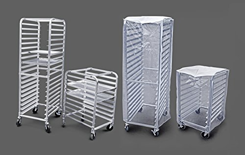 New Star Foodservice 36527 Commercial-Grade Aluminum 20-Tier Sheet Pan/Bun Pan Rack, 26" L x 20" W x 69" H with Brake Wheels Silver by New Star Foodservice - Image 7