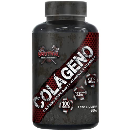 Colágeno Hidrolisado com Betacaroteno + Vitamina C 100 cápsulas -...
