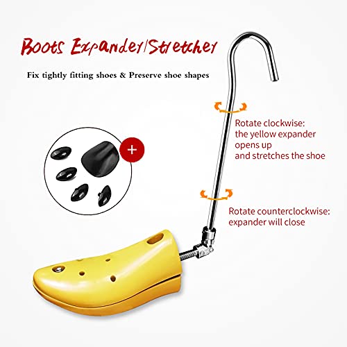Boot Stretcher Shoe Stretcher For Thick Feet Men Women,Instep Stretcher For Boots,Boot Stretchers For Cowboy Boots,Pro Shoe Boot Trees Expander Higher Spreader,Stretching Hiking Working Boots Instep Height,For Sneakers Flat Shoes Boots #TOP4