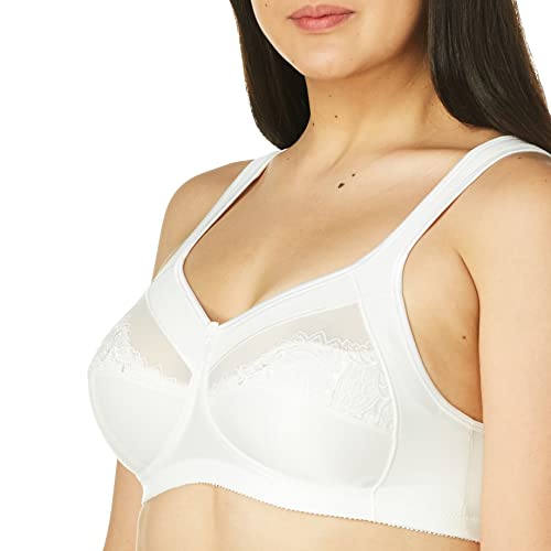 Amoena Women's Isadora Wire-Free Full Figure Bra, White, 44A #TOP2