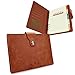 EzSos Leather Notebook,6 Hole Refillable Journal,Personal Agenda with Label, Leather Diary with Magnetic Clasp/Card Holder/Pen Loop, 106 Lined Pages , A5 / 8.4 X 6.1 Inches, Brown/Beige