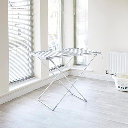 Neo Indoor Electric Winged Airer Folding Foldable Laundry Clothes Portable Cloth Heat Heated Rack Dryer