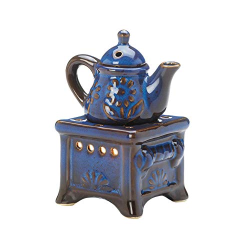 Zingz & Thingz Koehler 5.375 Inch Teapot Stove Oil Warmer Blue, Porcelain