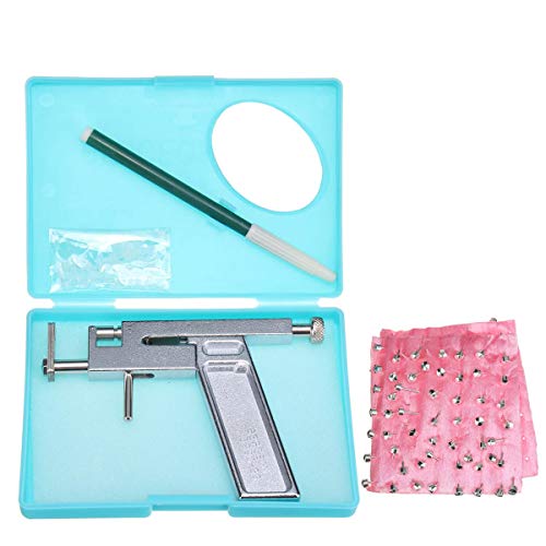 Preisvergleich Produktbild OverTop Sicheres Ohr-Piercing-Werkzeug-Set, professionell, Edelstahl, für Nase, Bauchnabel, Körper-Piercing-Maschine, Kit mit 98 Ohrsteckern