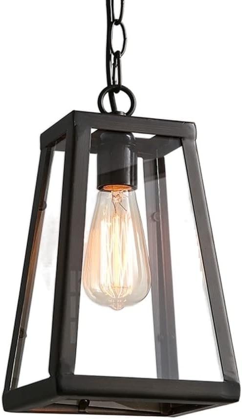 Suspension luminaire E27 en métal et verre Loft américain lustre réglable