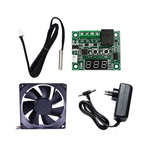 Electronic Spices Combo for DIY Incubator W1209 12V DC Digital Temperature Controller Board with 12v 1amp charger and 3 inch fan Electronic Spices Combo for DIY Incubator W1209 12V DC Digital Temperature Controller Board with 12v 1amp charger and 3 inch fan