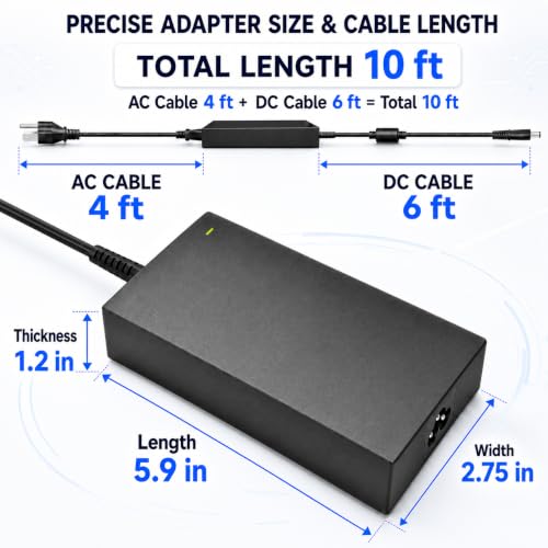 Image of 180W Charger for Dell 19.5V 9.23A 7.4mm Precision Alienware Dock | Compatible with select Dell Precision Alienware G Series WD19 WD22TB4 docks