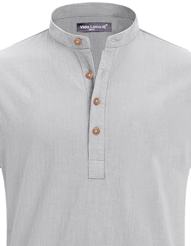 Image of Vida Loca Light Yellow Color Men Solid Cotton Blend Straight Kurta Shirt