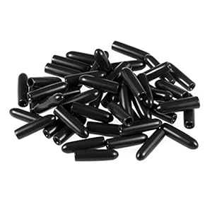 Sourcing Map Gummi-Endkappen Vinyl-Rundrohr 2mm