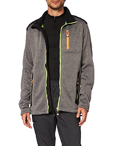 Bullstar Herren Softshell-Strickfleecejacke Ultra Sportjacke, Grau (Schwarz-Grau 104), Large