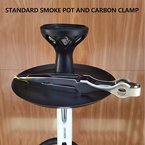 HIMAPETTR Premium Shisha Set Komplett, 60cm Hookah, Edelstahl Glas, Transparent, Komplettes Shisha-kit, Premium, Leicht… – Bild 6