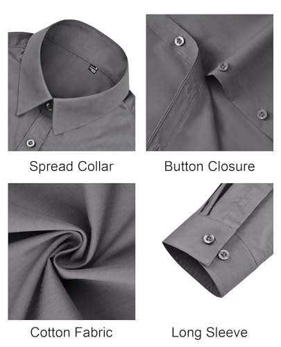 Image of J.VER Button Down Shirts for Women Stretch Collared Long Sleeve Dress Shirt | Business Casual, for Work Office, Meetings, Dinner, Dates, Travel, Leisure, Elegant, Workout, Social Gathering, Commute
