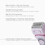 Panasonic Electric Shaver for Women, Cordless 4 Blade Razor, Bikini Trimmer Attachment, Pop-up Trimmer, Wet Dry…