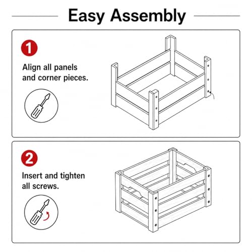 HFYFYXGS Wooden Storage Crates Set of 3 Nesting Wooden Box for Home Decor — view 6