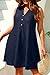 Pinup Fashion Plus Size Bathing Suit Cover Up Navy Blue Hollow Out Button Down Beach Swimwear Coverup with Pockets
