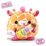 Snackles Core Non Licensed Series 1-Plush 14" Griaffe with Long Ice Cream (ZURU 77695E)