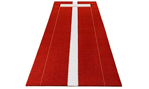 The Elite Softball Pitching Mat - Clay 3' X 10' Clay Softball Pitchers Pitching Mound Mat With Power Line #TOP5