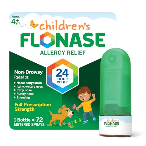 Flonase Childrens Allergy Relief Nasal Spray 24-Hour Non-Drowsy Multi-Symptom Relief 72 Sprays