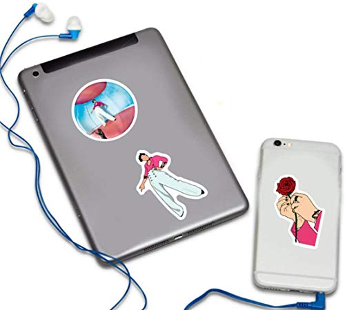 Lanseede 50Pcs Singer Harry Styles Stickers，Stickers Pack, Style DIY Cartoon Graffiti Waterproof Vinyl Stickers Decals for Water Bottle Luggage Laptop Skateboard Suitcase Guitar Furniture…