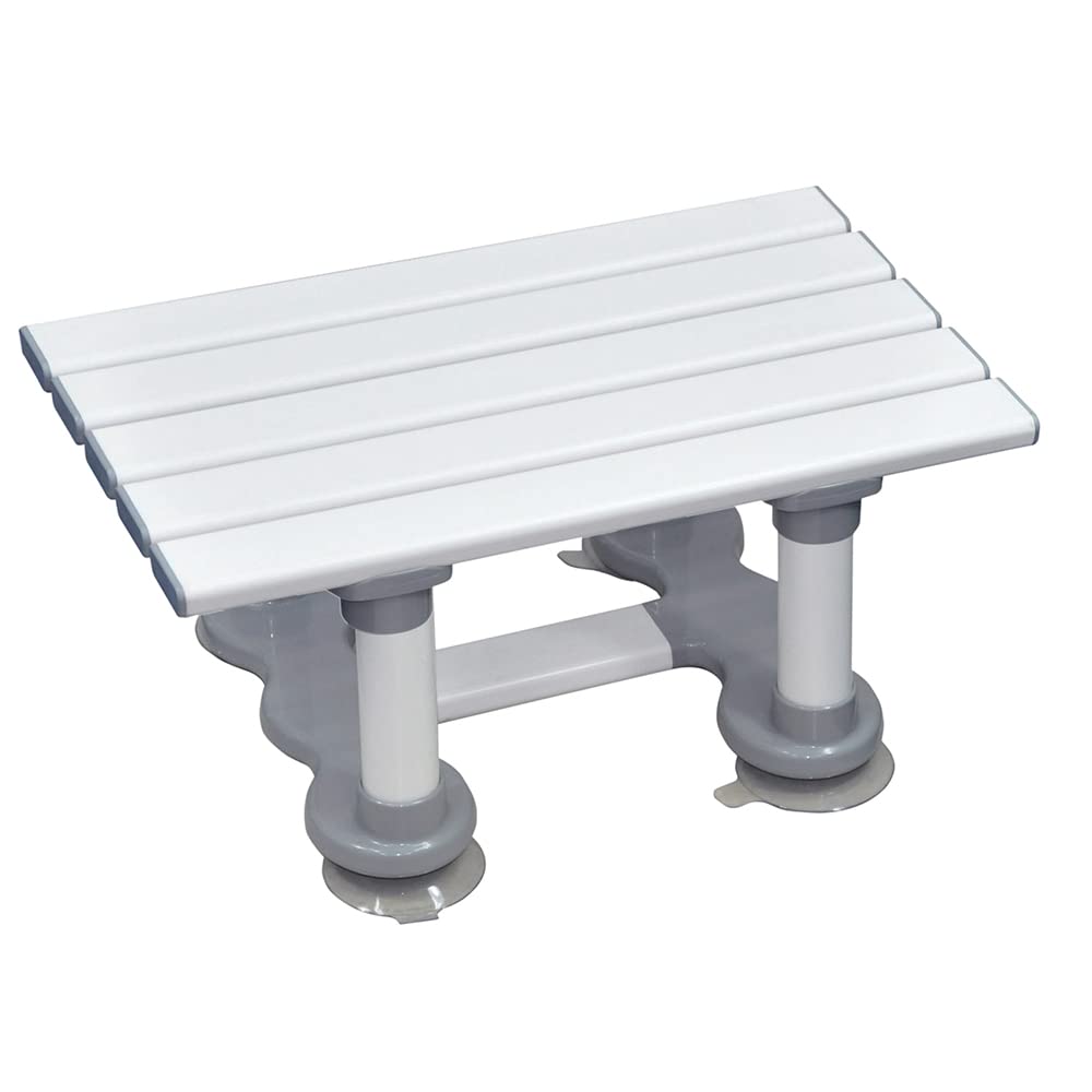 Aidapt Grey Reinforced Slatted Plastic Bath Seat With Suction Cups - 152Mm Height